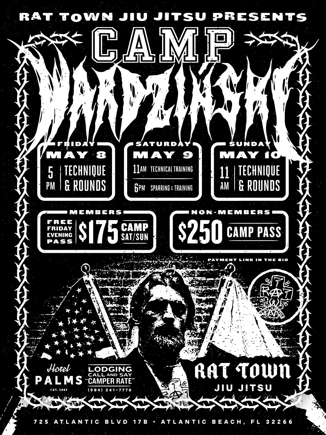 Camp Wardziński Coming to Rat Town Jiu Jitsu in Atlantic Beach