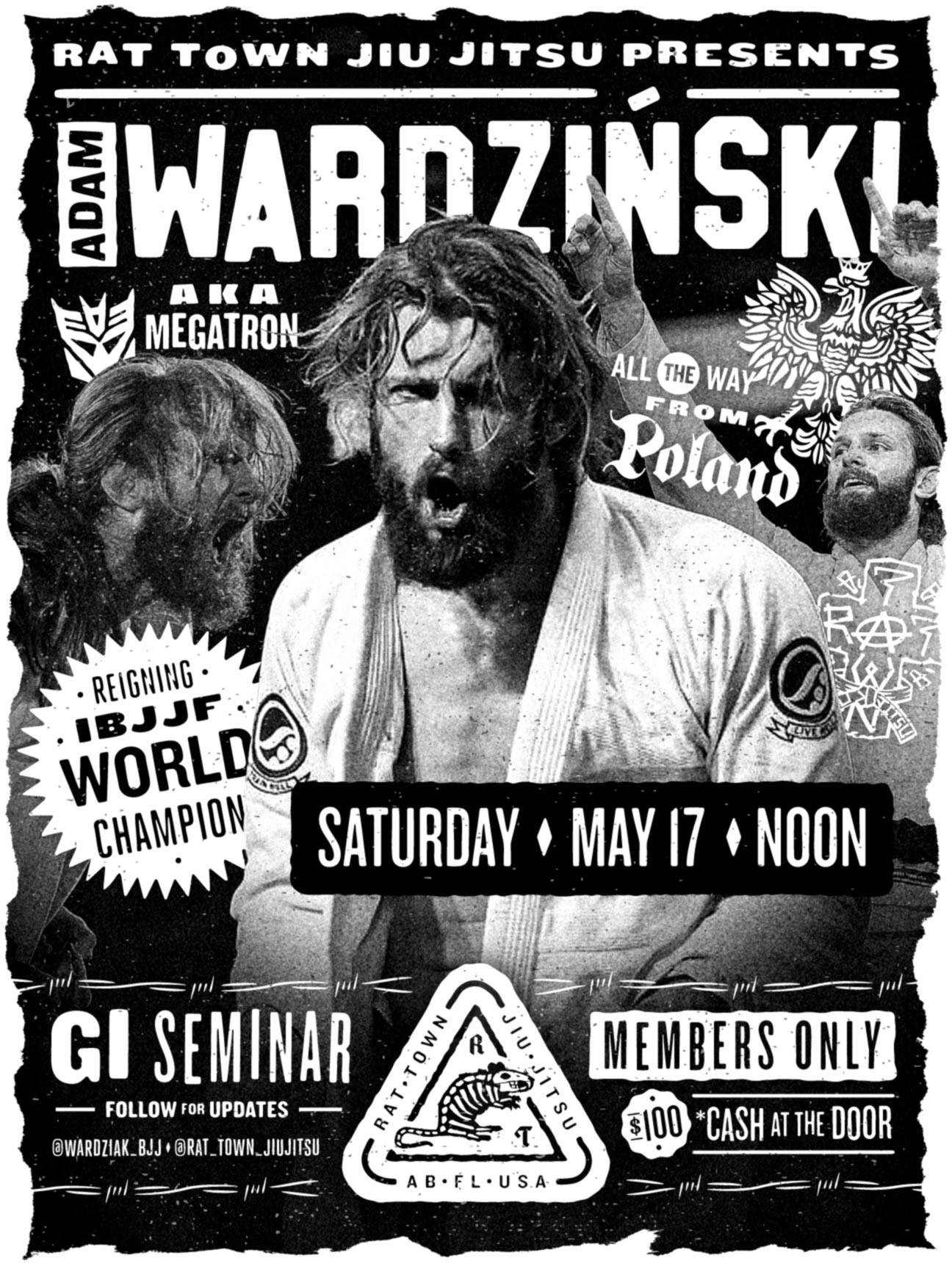 Adam Wardziński Gi Seminar 2025 a Rat Towtn Jiu Jitsu